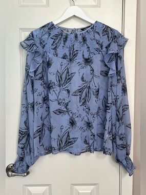 Express Floral Long Sleeve Blouse NWOT